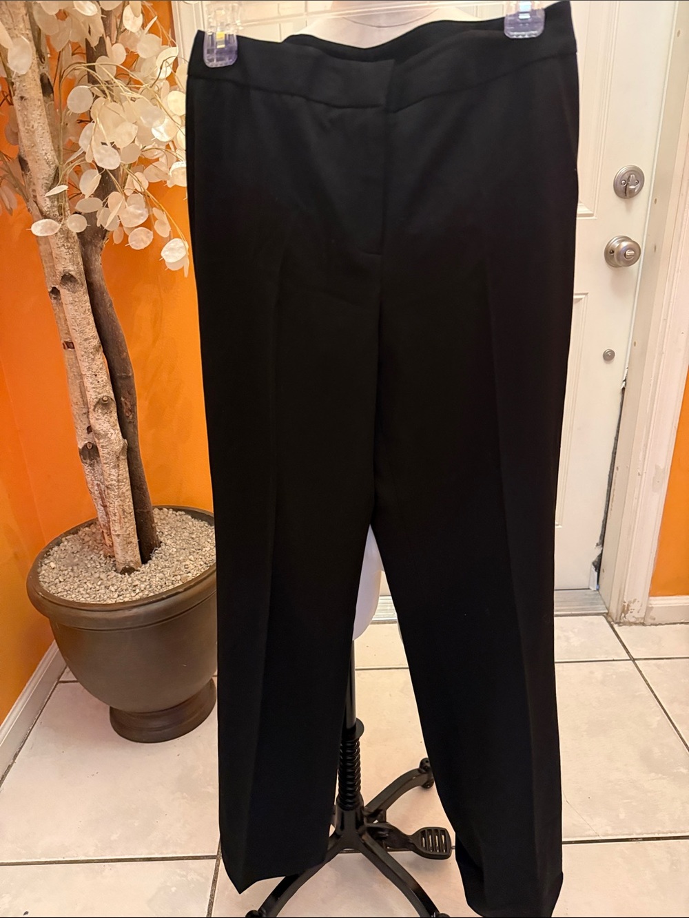 Jones New York Black Straight-Leg Dress Trousers